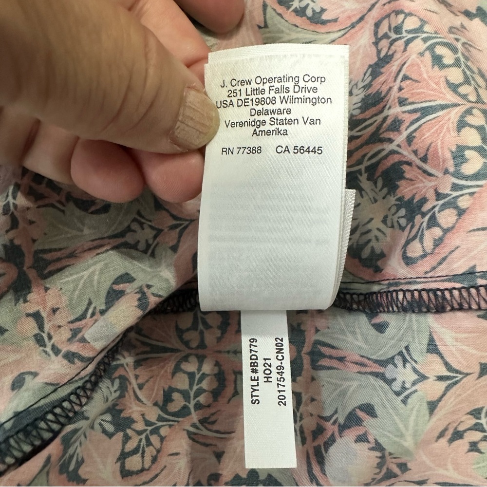 J. Crew Pink Floral Printed Peasant Blouse - Picture 15 of 16